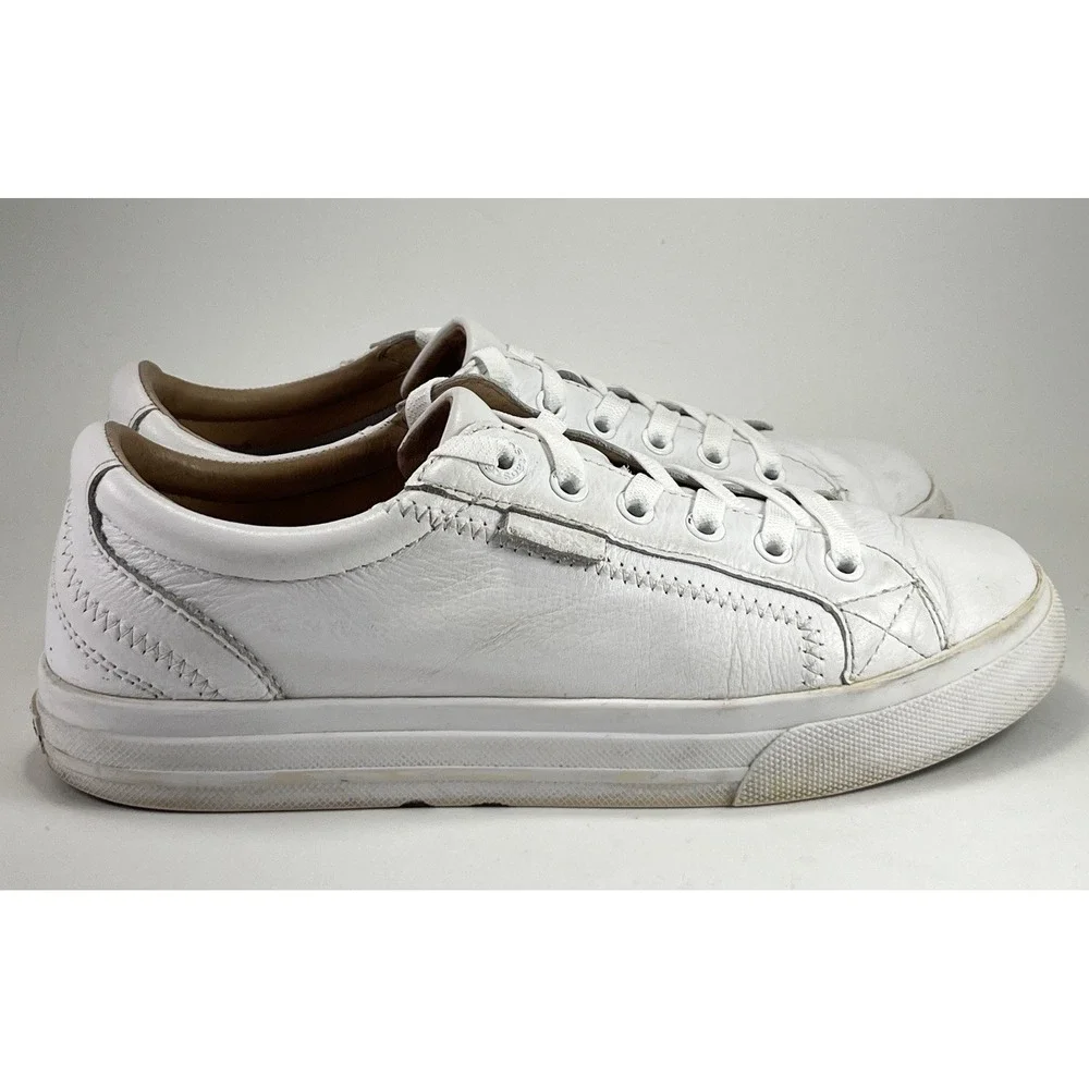 Taos Plim Soul Lux‎ PLX White Leather Women's Sneakers 7.5 Canvas Shoes 13994A